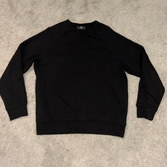 Black men's medium h&m sweatshirt crew neck - Picture 1 of 3